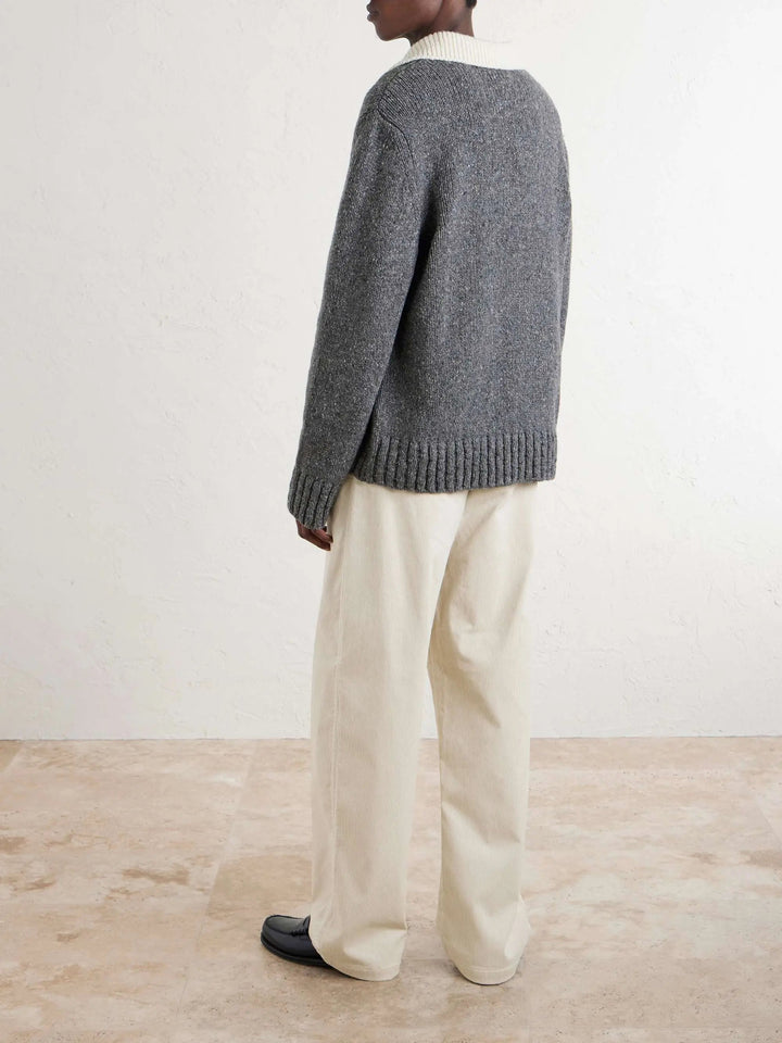 Wide-Leg Cotton-Corduroy Trousers