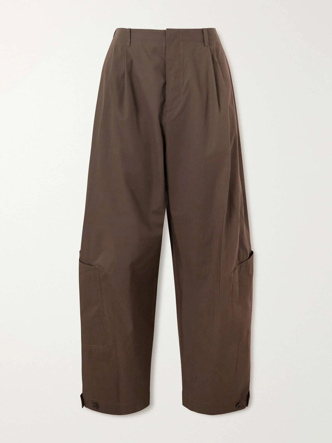 Cotton-Blend Wide-Leg Trousers