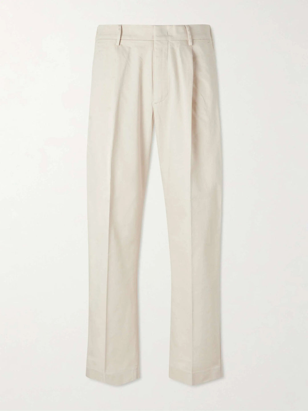 Wide-Leg Pleated Trousers