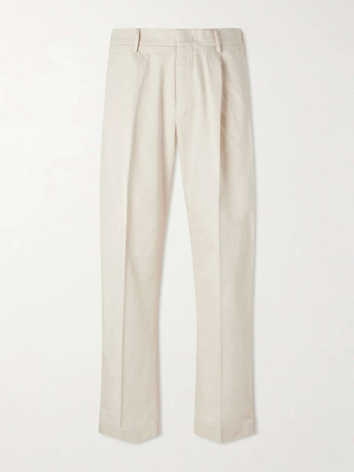 Wide-Leg Pleated Trousers