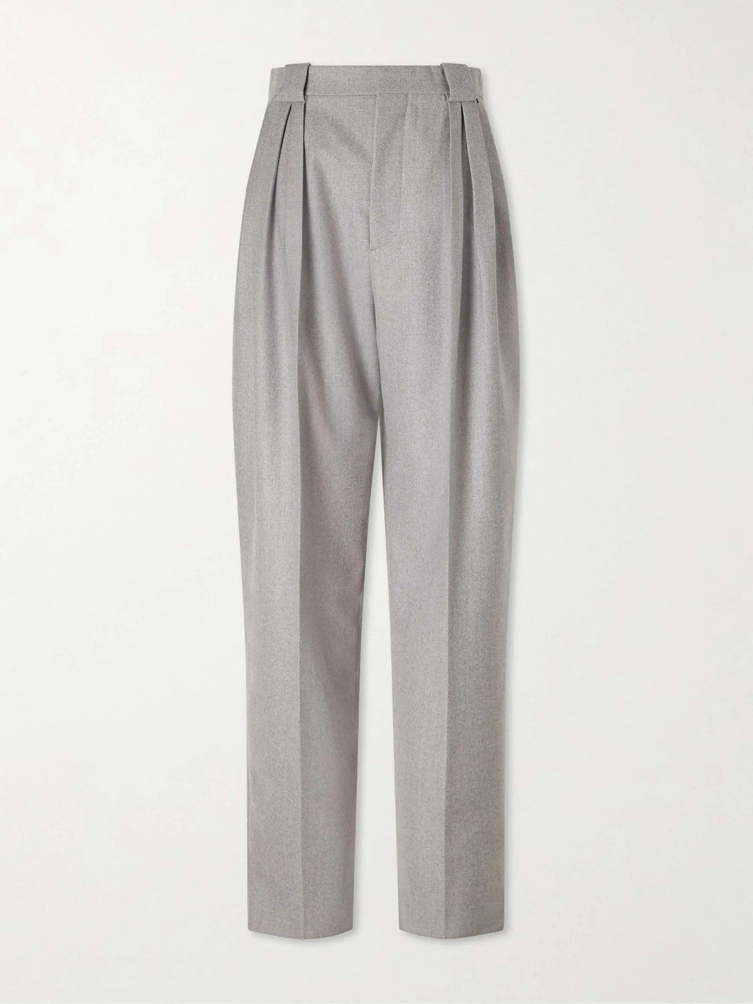 Wool flannel straight-leg pants