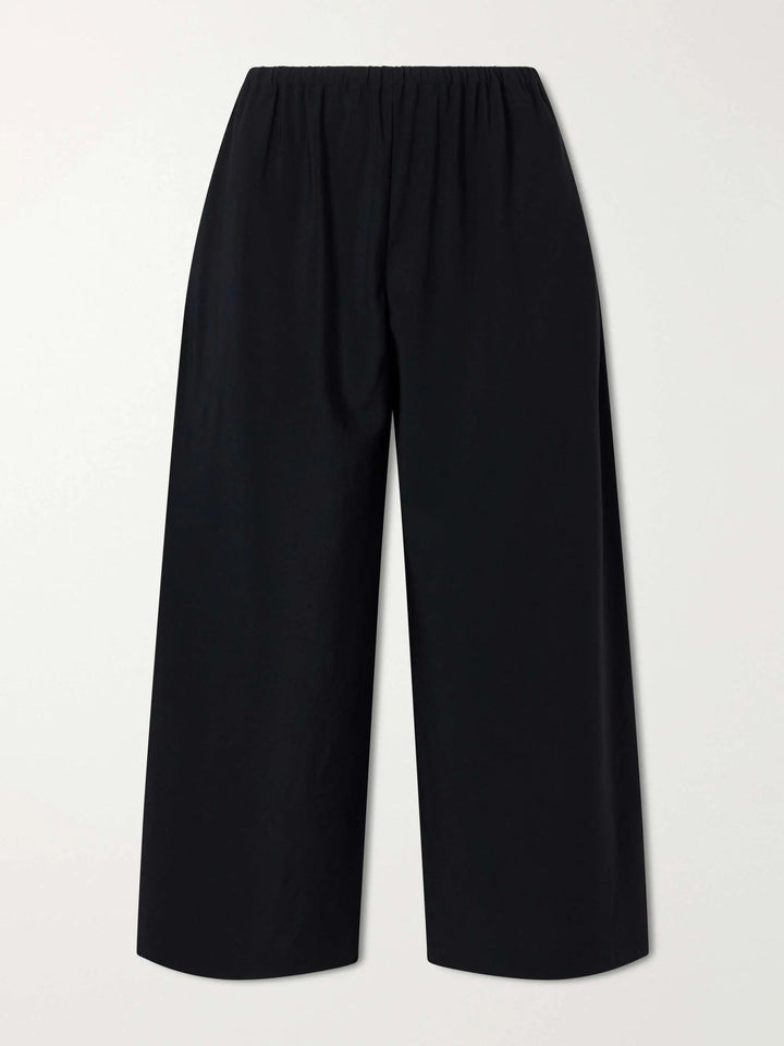Wool-twill cropped pants