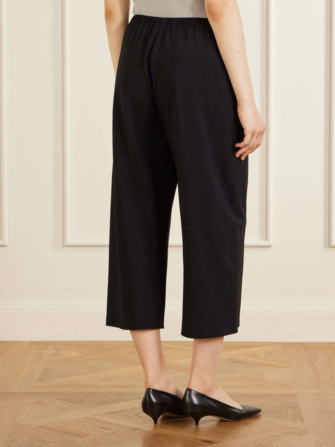 Wool-twill cropped pants