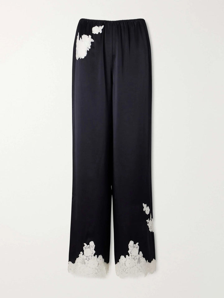 Silk wide-leg pants
