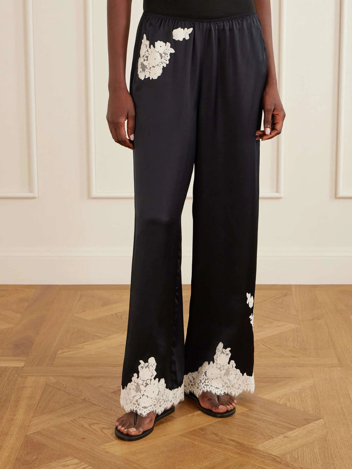 Silk wide-leg pants