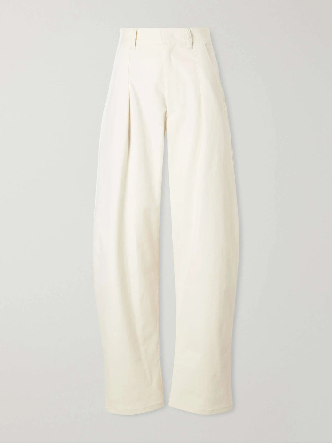 Pleated stretch-cotton wide-leg pants