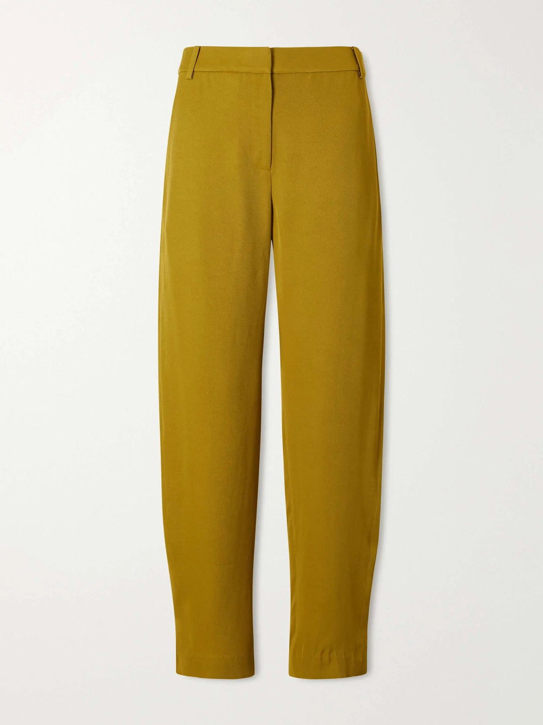Satin-twill tapered pants