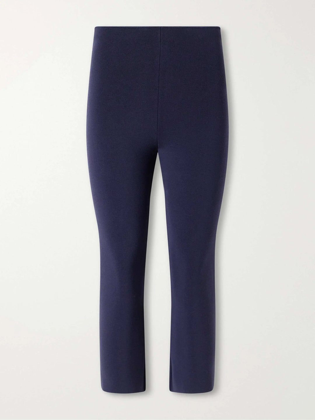 High-rise cotton-blend capri pants