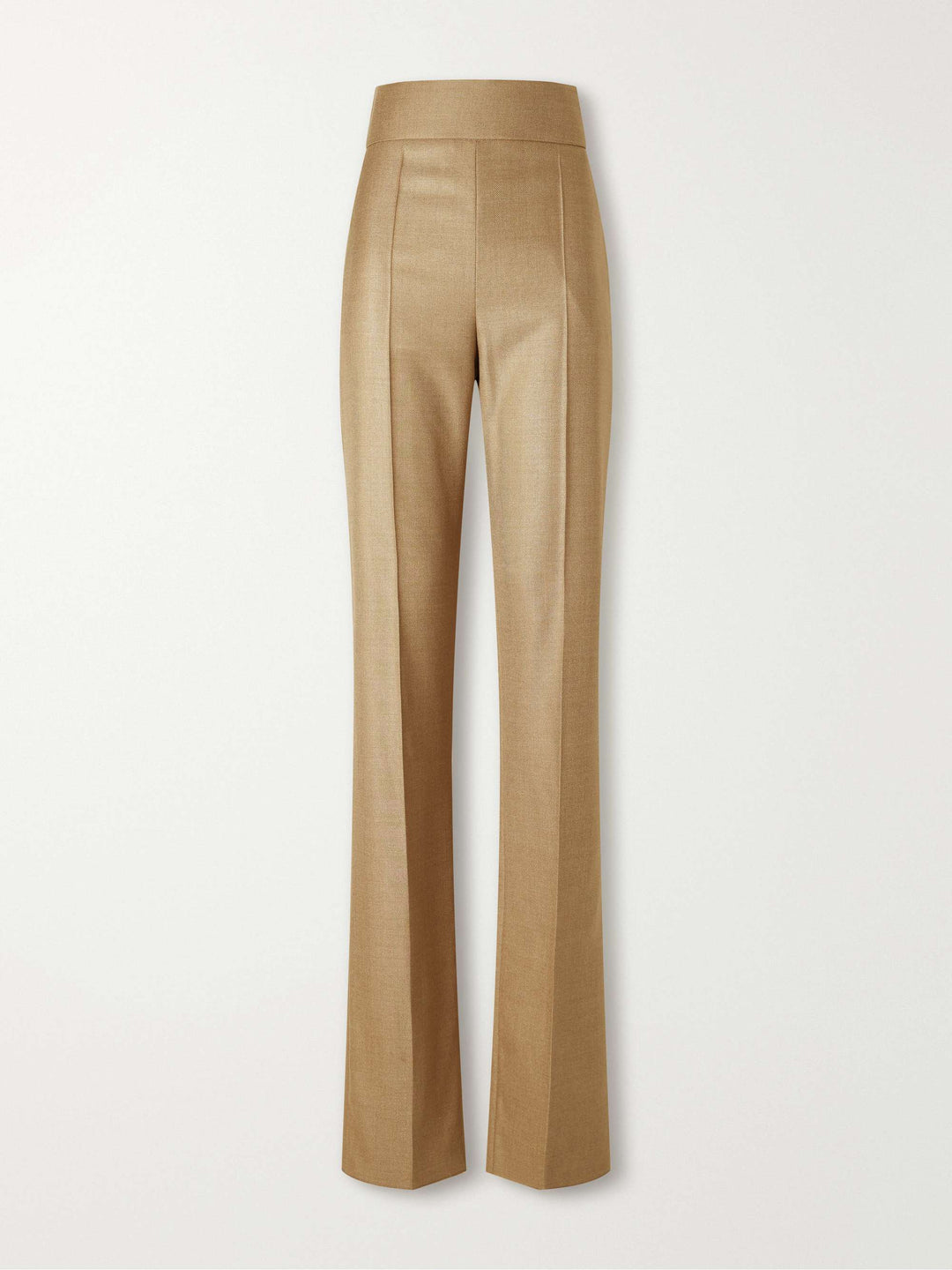 Wool and silk-blend straight-leg pants