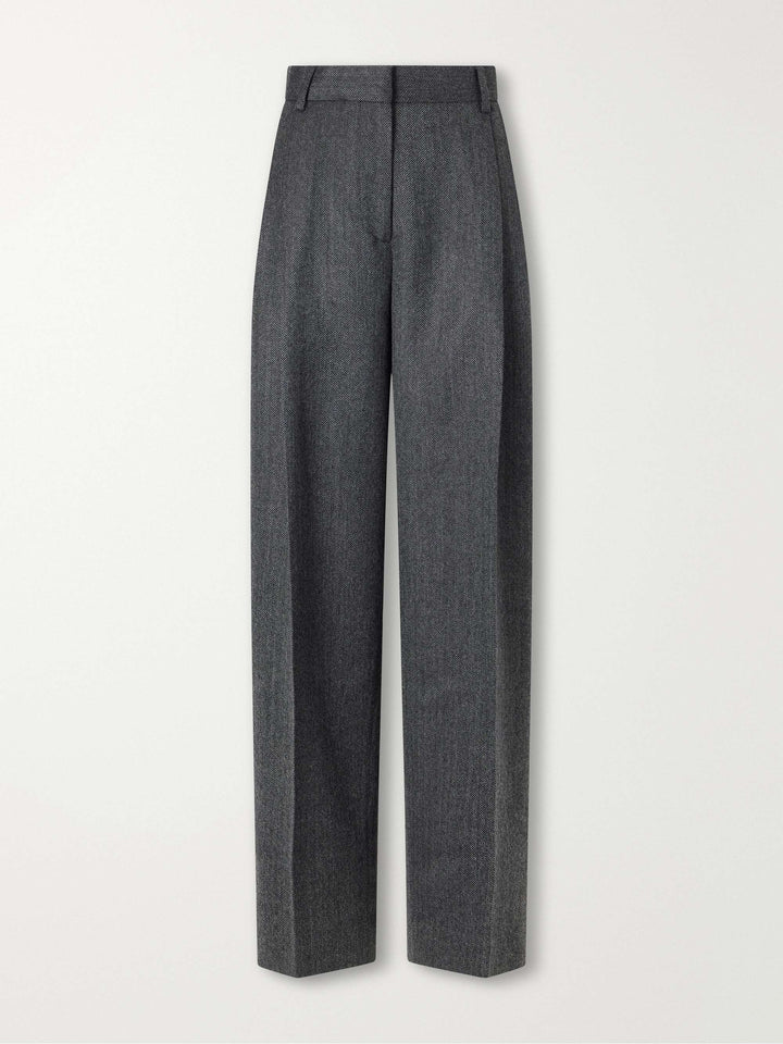 Wool wide-leg pants