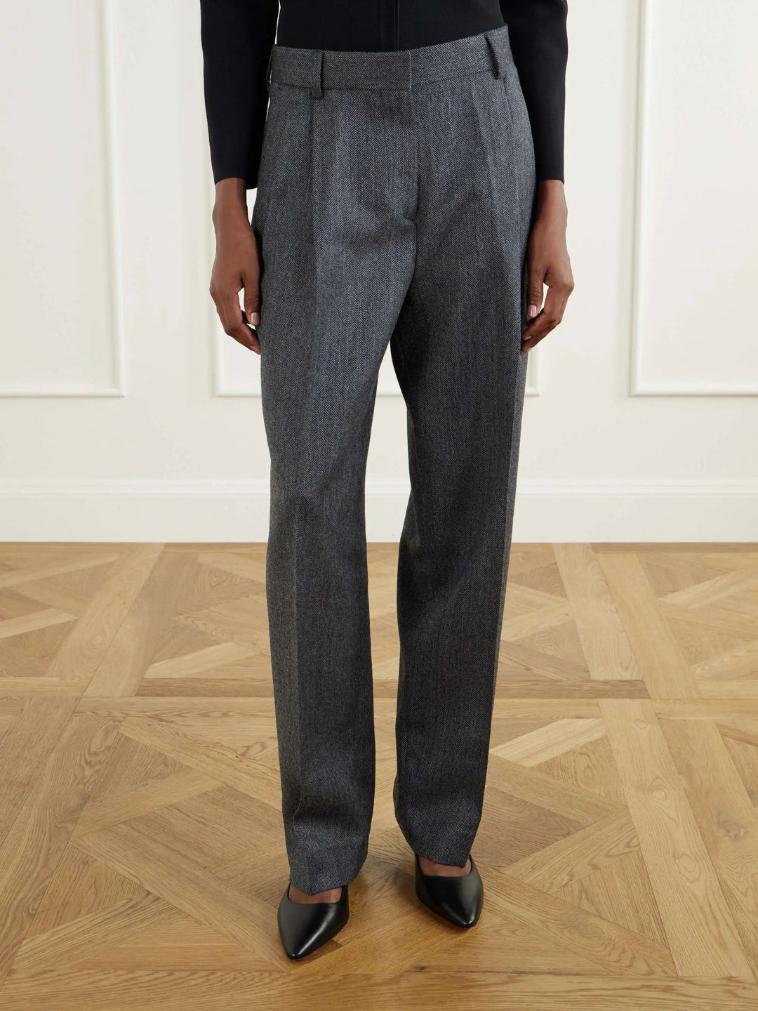 Wool wide-leg pants