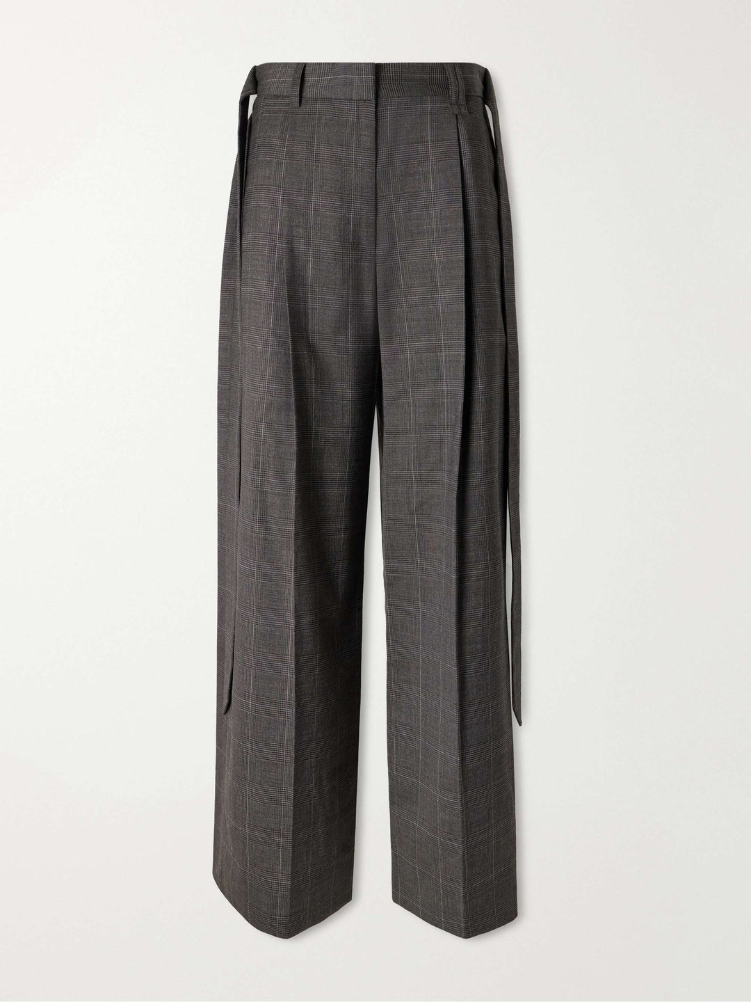 wool-blend wide-leg pants