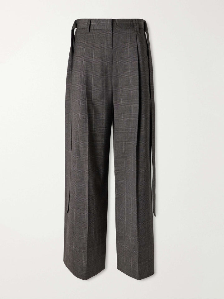 wool-blend wide-leg pants
