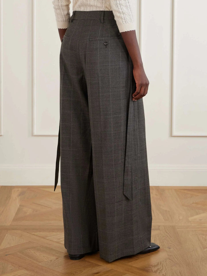 wool-blend wide-leg pants
