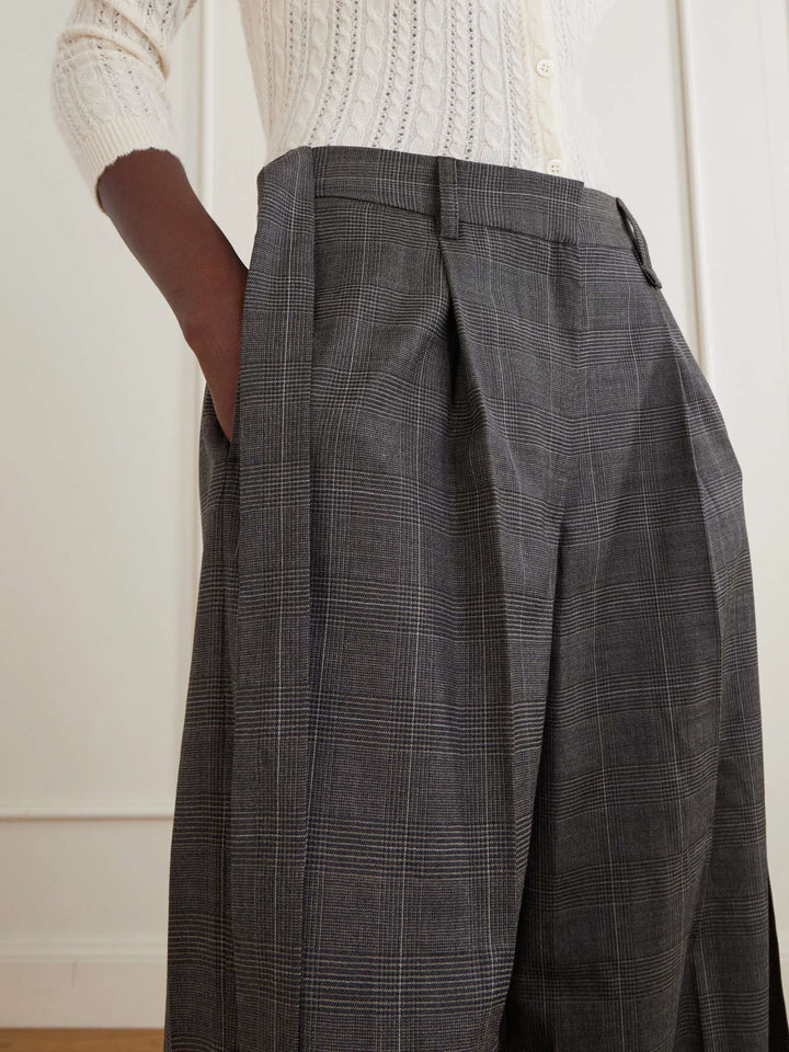 wool-blend wide-leg pants