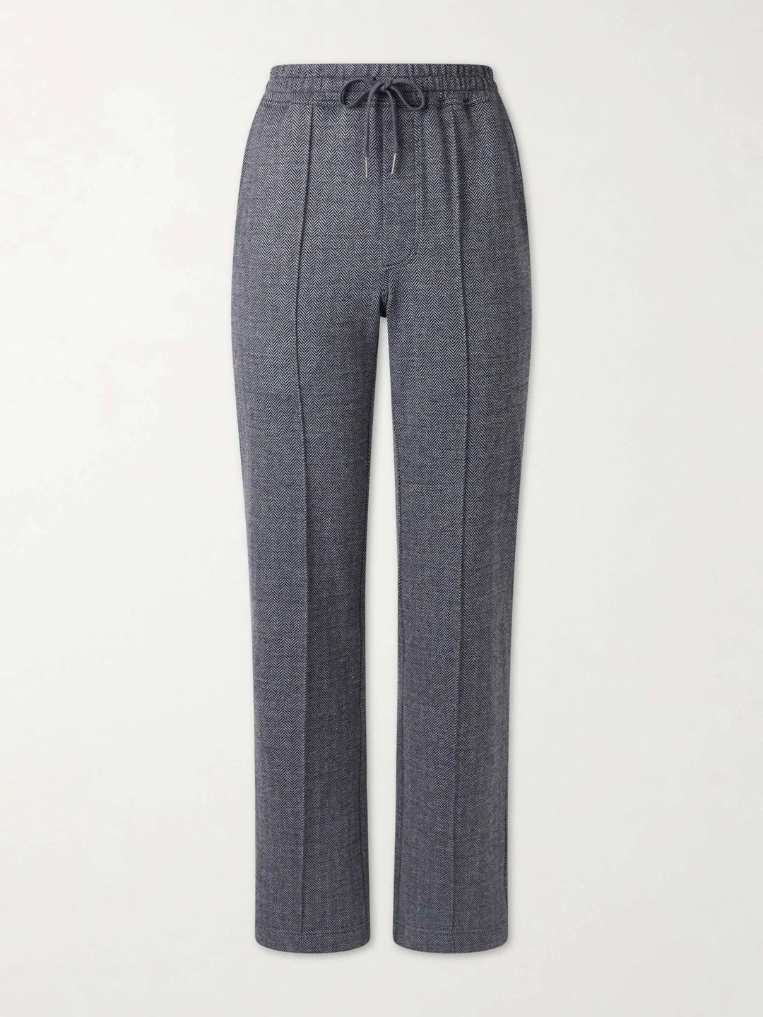 Straight-Leg Cotton and Silk-Blend Drawstring Trousers