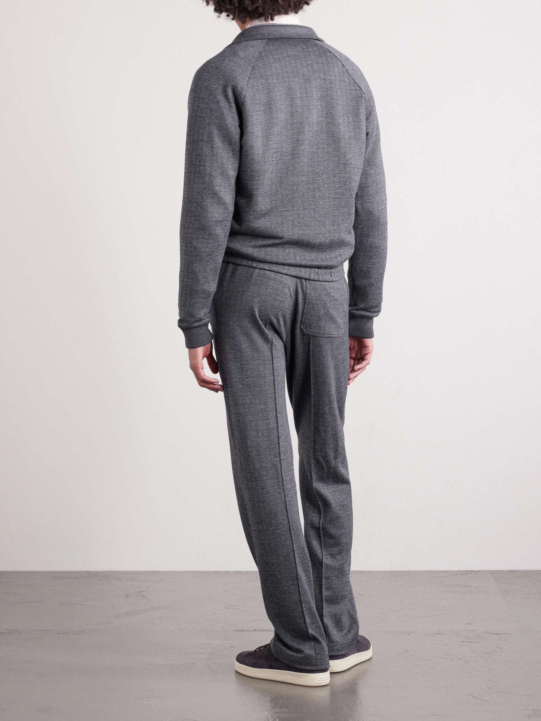 Straight-Leg Cotton and Silk-Blend Drawstring Trousers