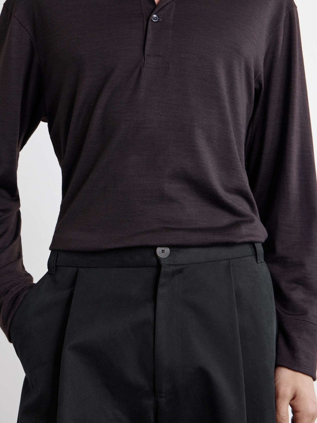Wide-Leg Pleated Cotton-Twill Trousers