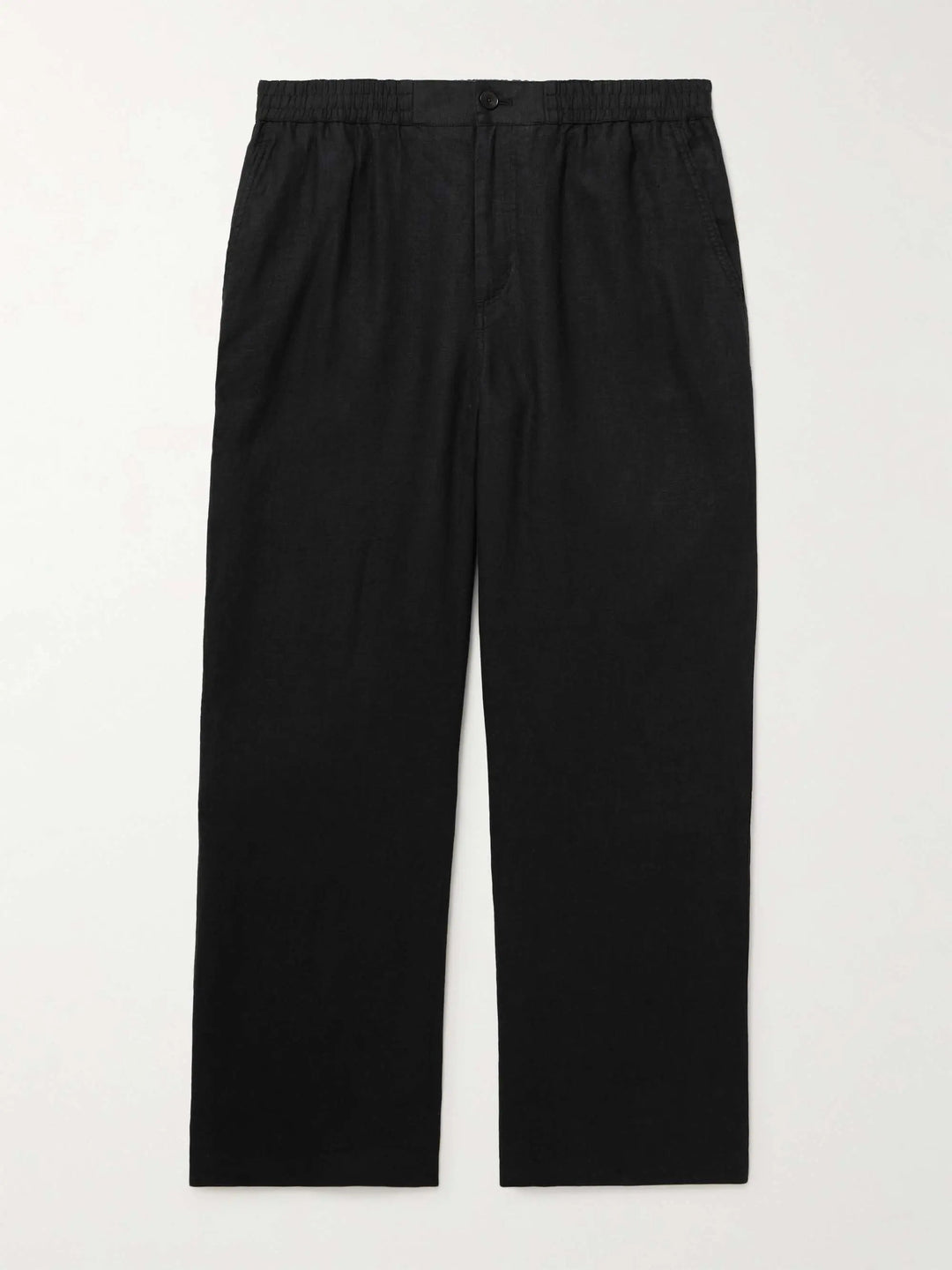 Wide-Leg Linen Drawstring Trousers