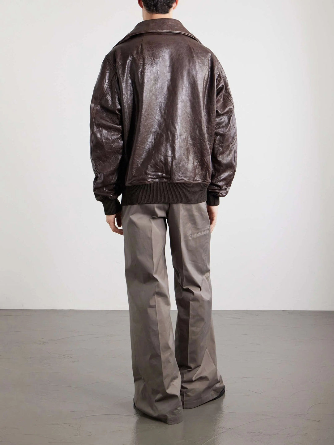 Flap Leather Jacket