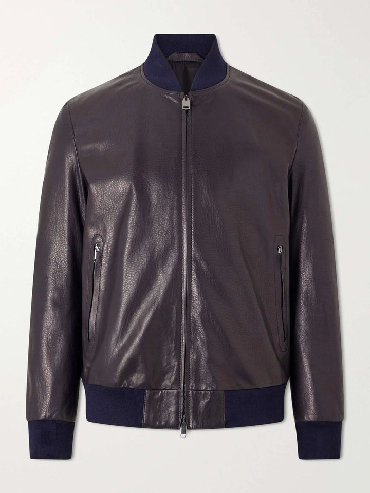 Leather Bomber Jacket
