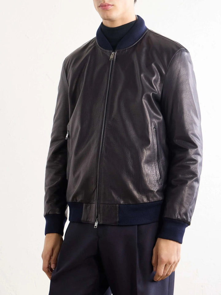 Leather Bomber Jacket