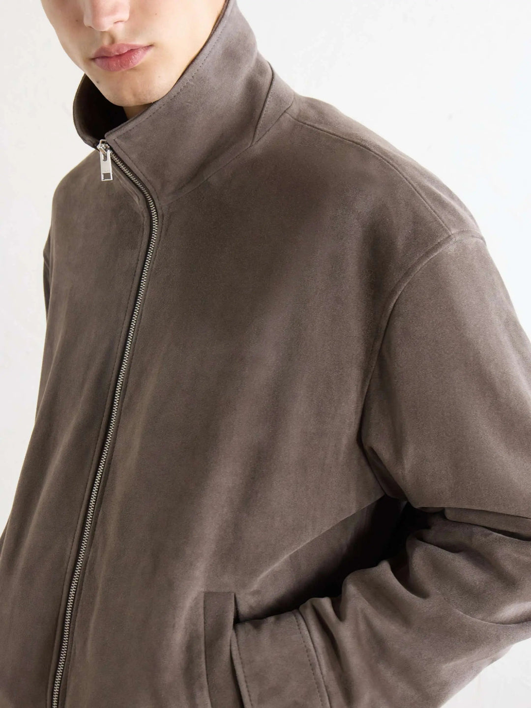 Suede Bomber Jacket