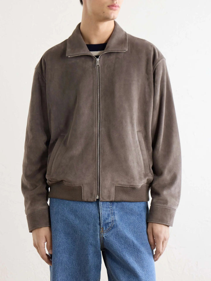 Suede Bomber Jacket