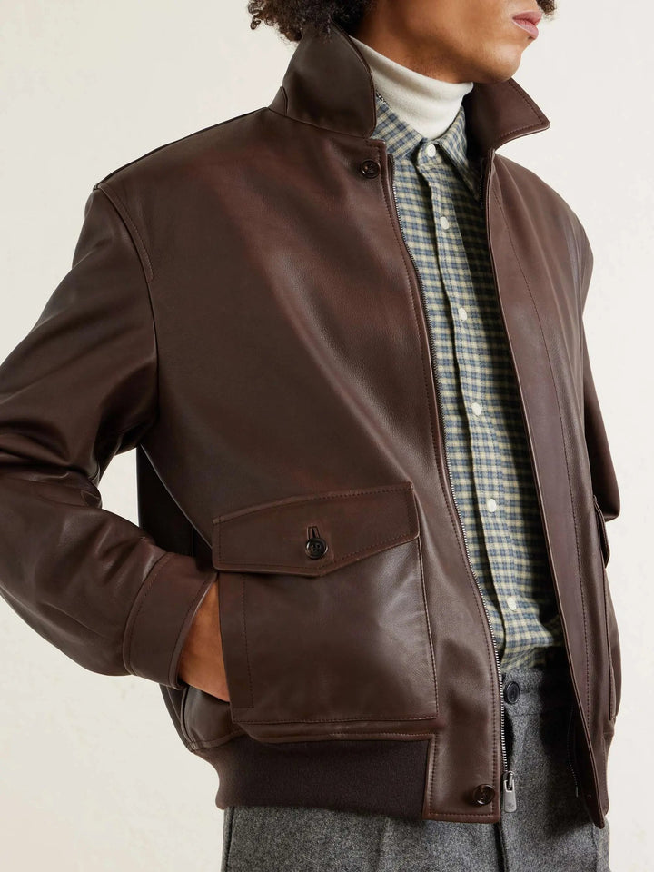 Leather Bomber Jacket