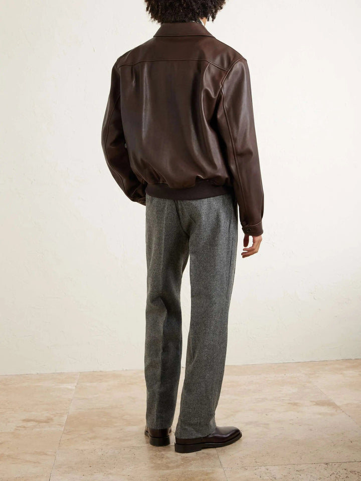 Leather Bomber Jacket