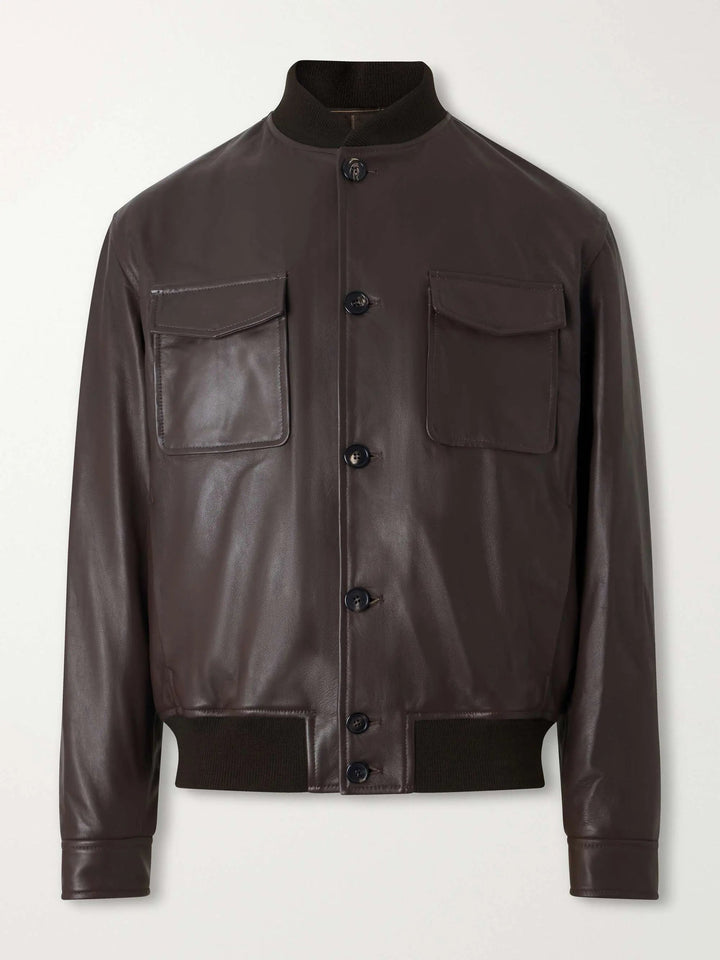 Leather Bomber Jacket