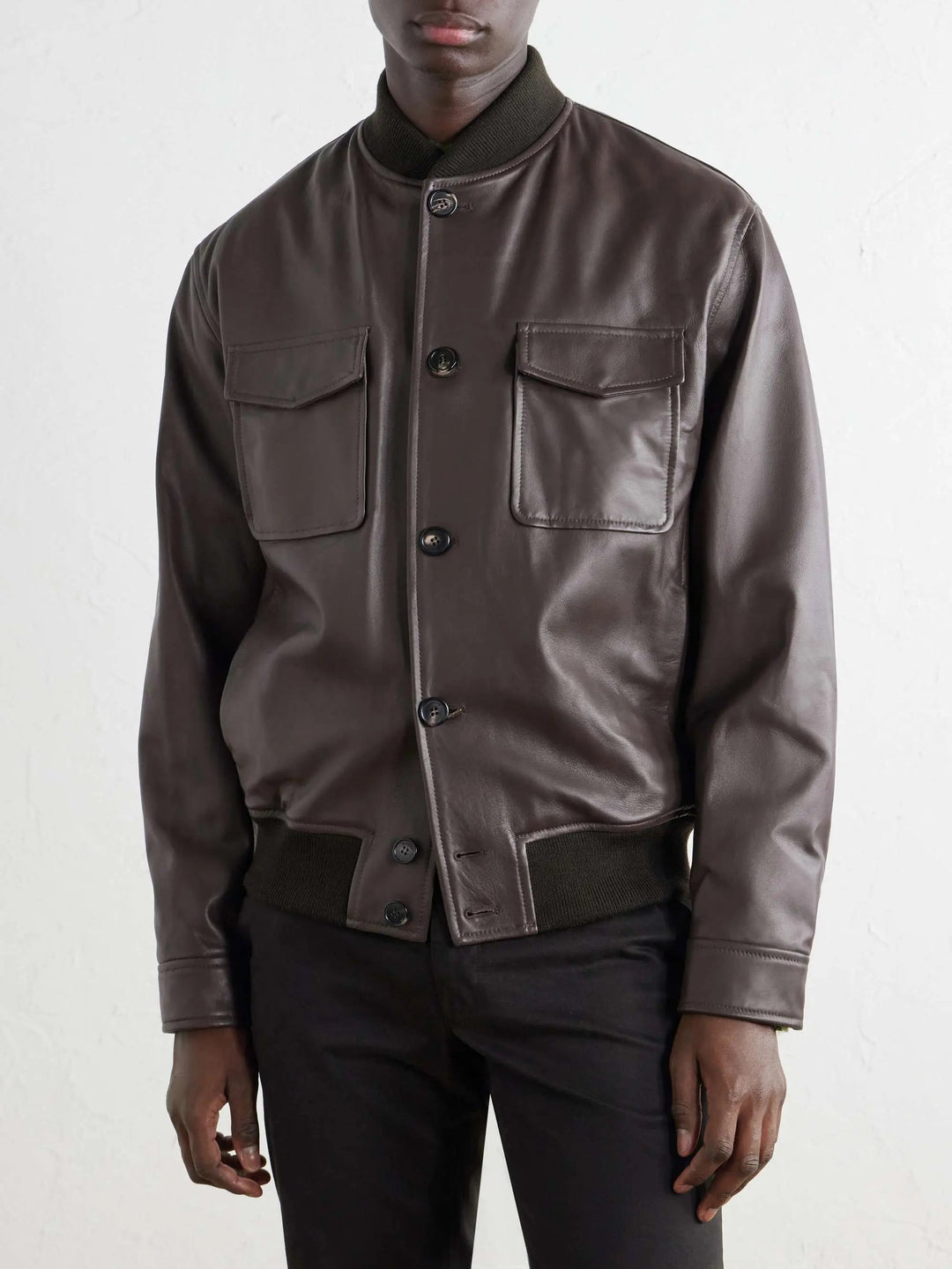 Leather Bomber Jacket