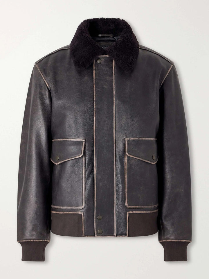Leather Bomber Jacket