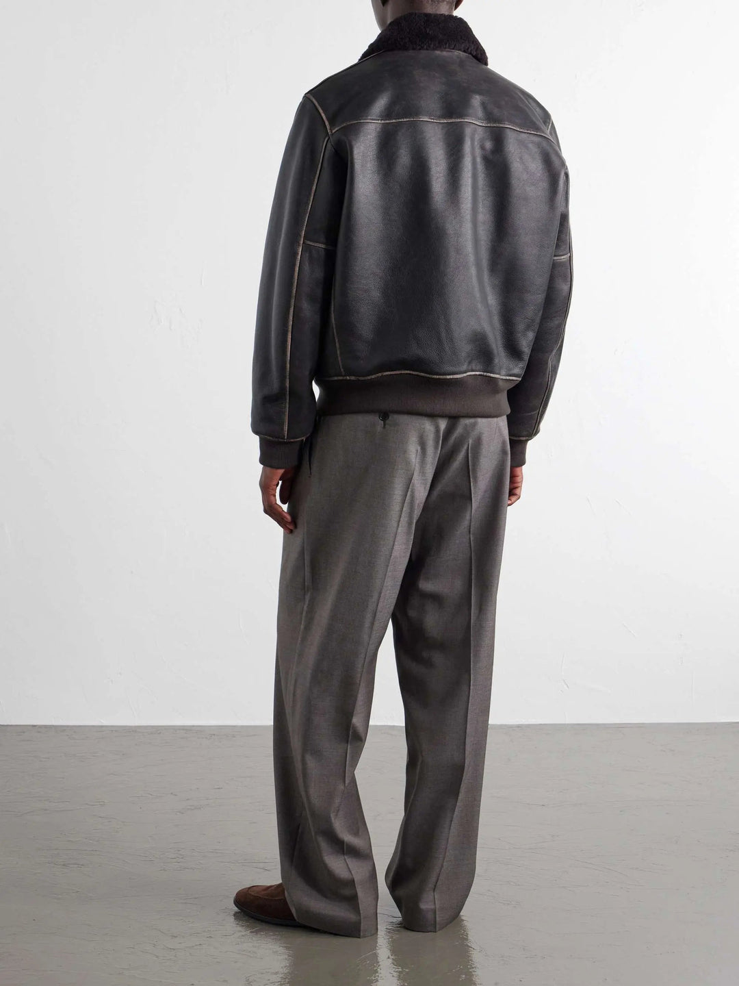 Leather Bomber Jacket