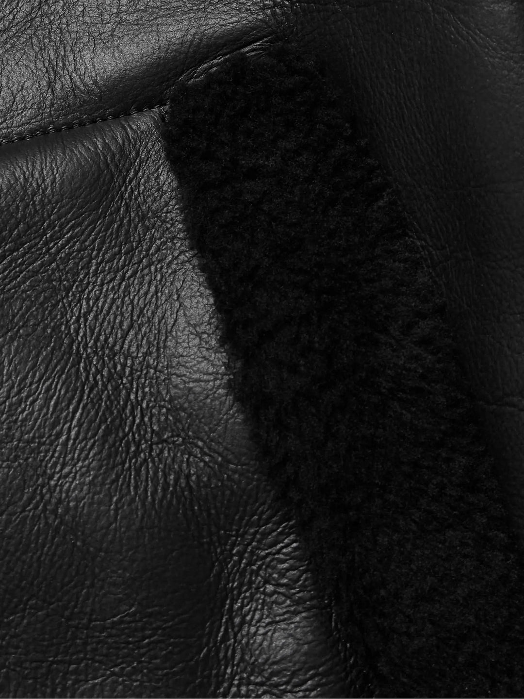 Shearling-Lined Leather Jacket