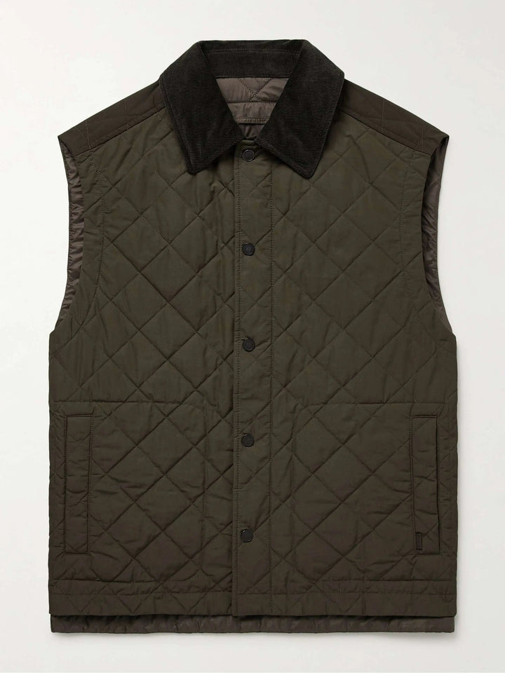 Cotton Padded Quilted Shell Gilet