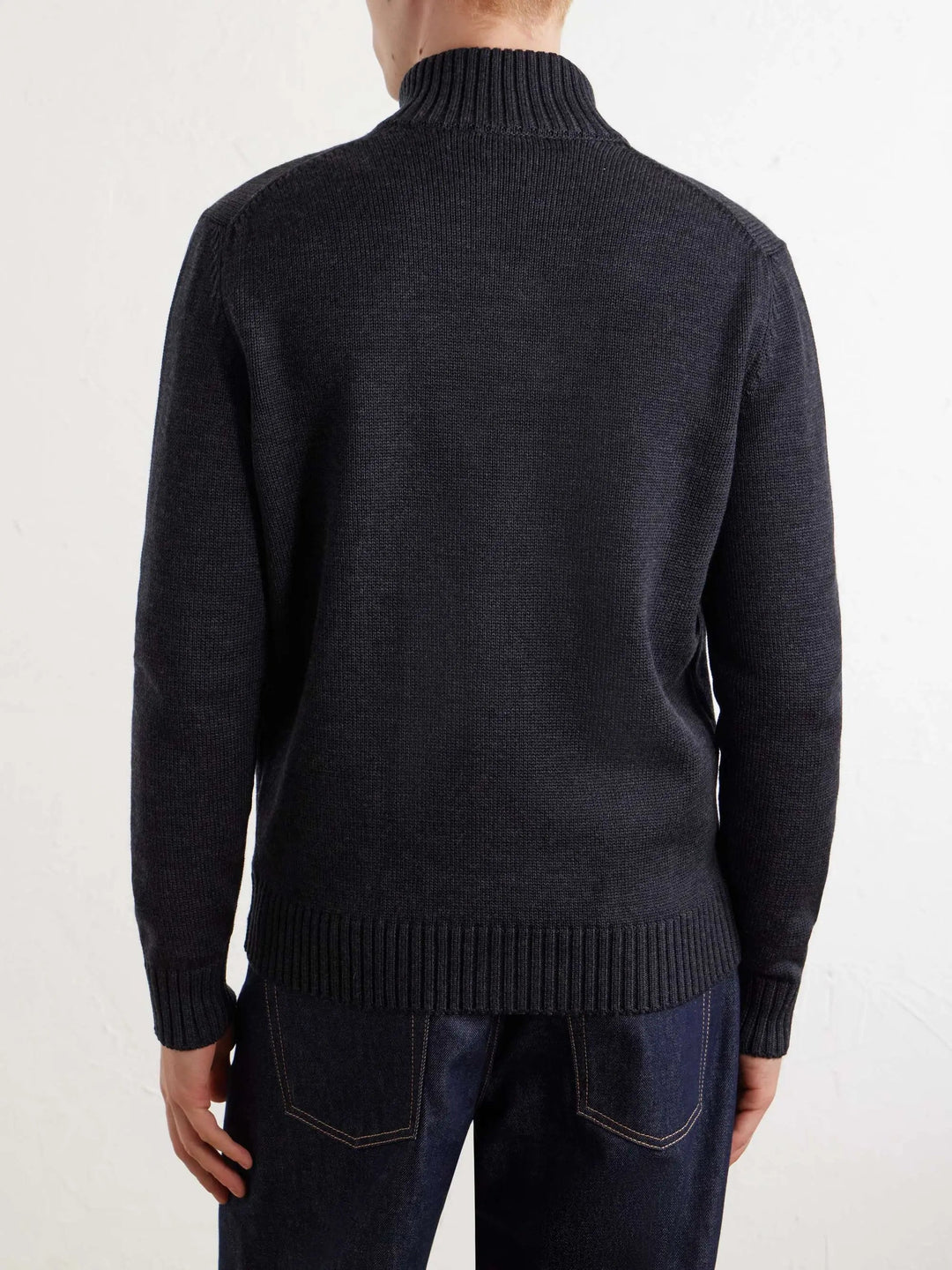 Button Wool Cardigan Black