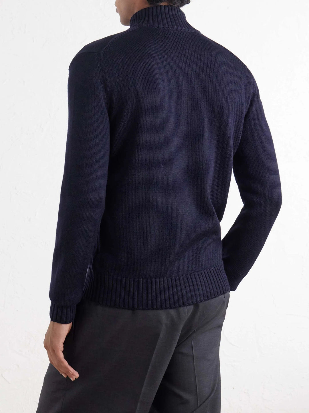 Button Wool Cardigan Navy