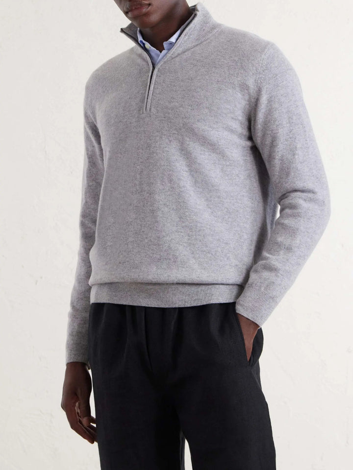 Wool Half-Zip Sweater Grey