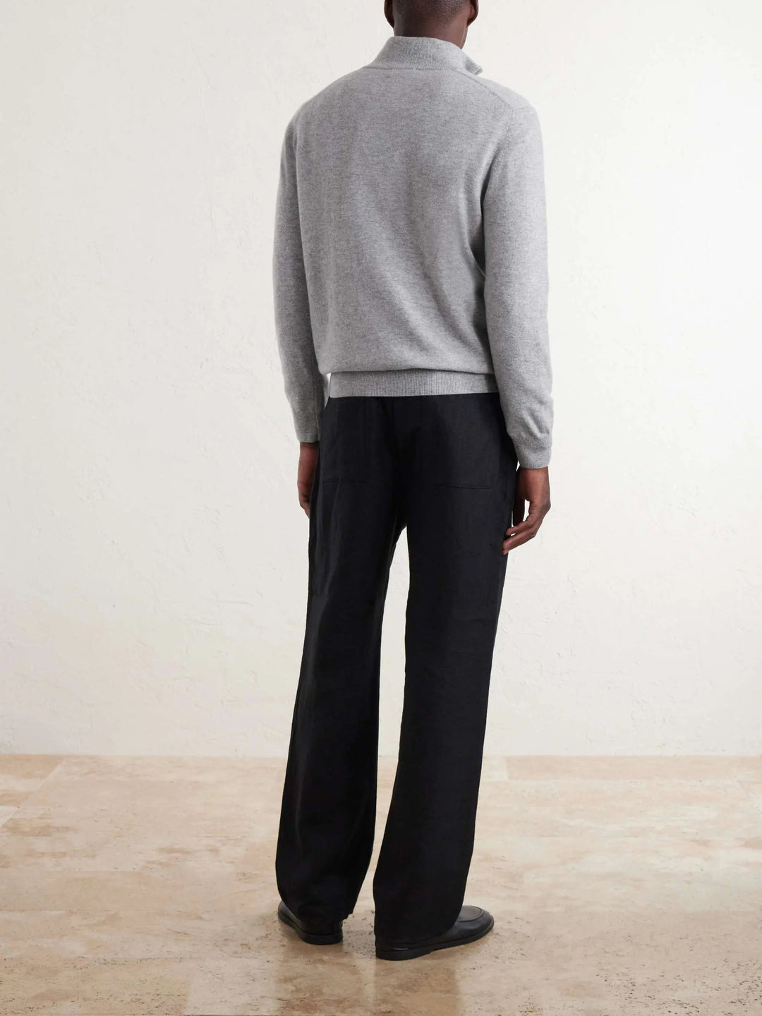 Wool Half-Zip Sweater Grey