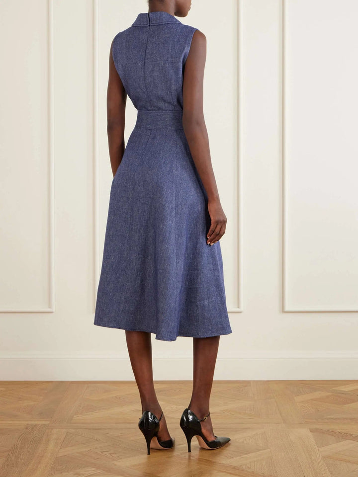 Cotton knit midi dress