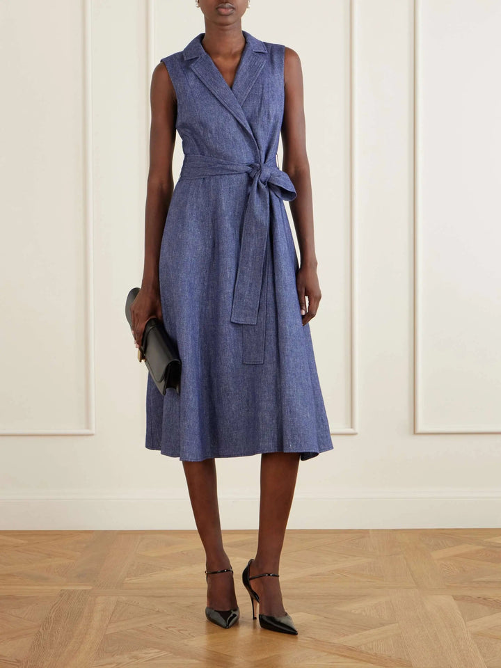 Cotton knit midi dress