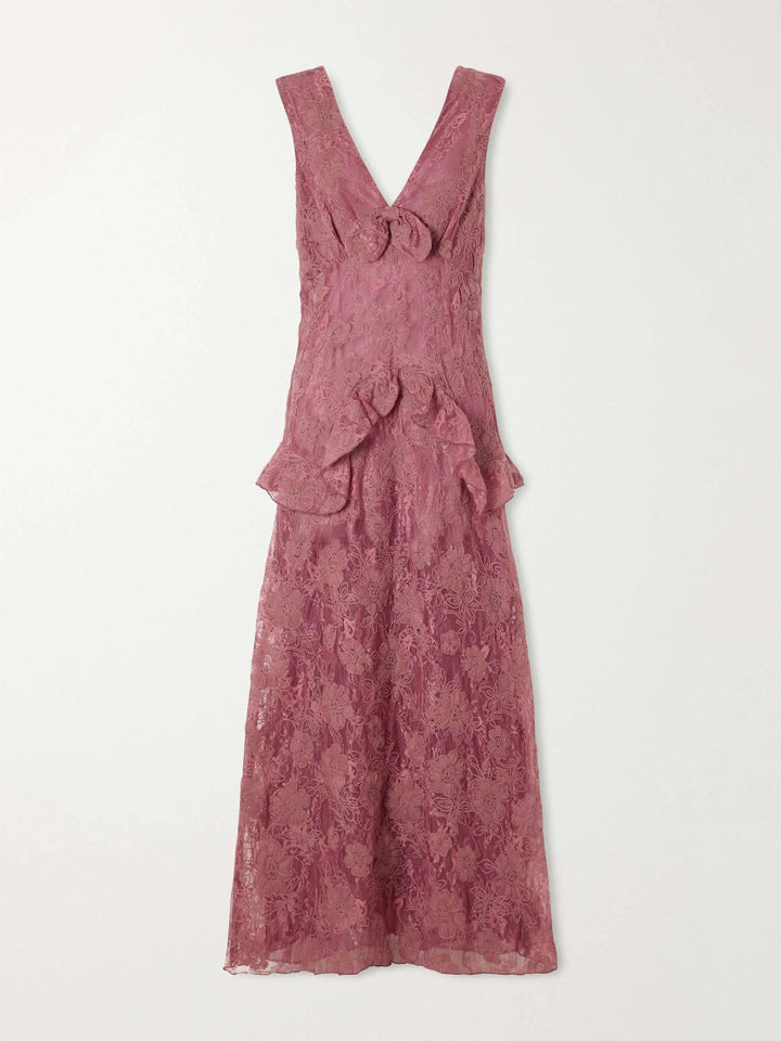 Embroidered midi dress