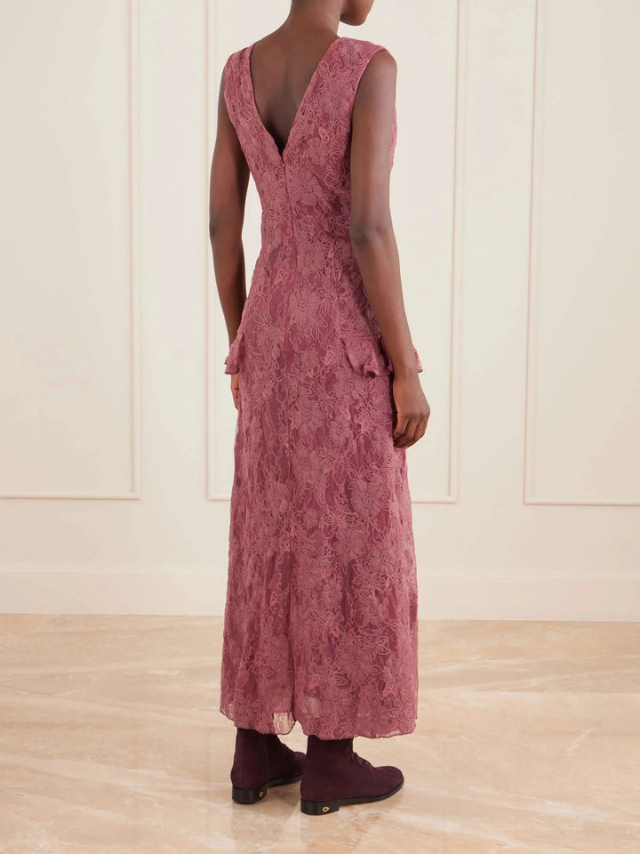 Embroidered midi dress