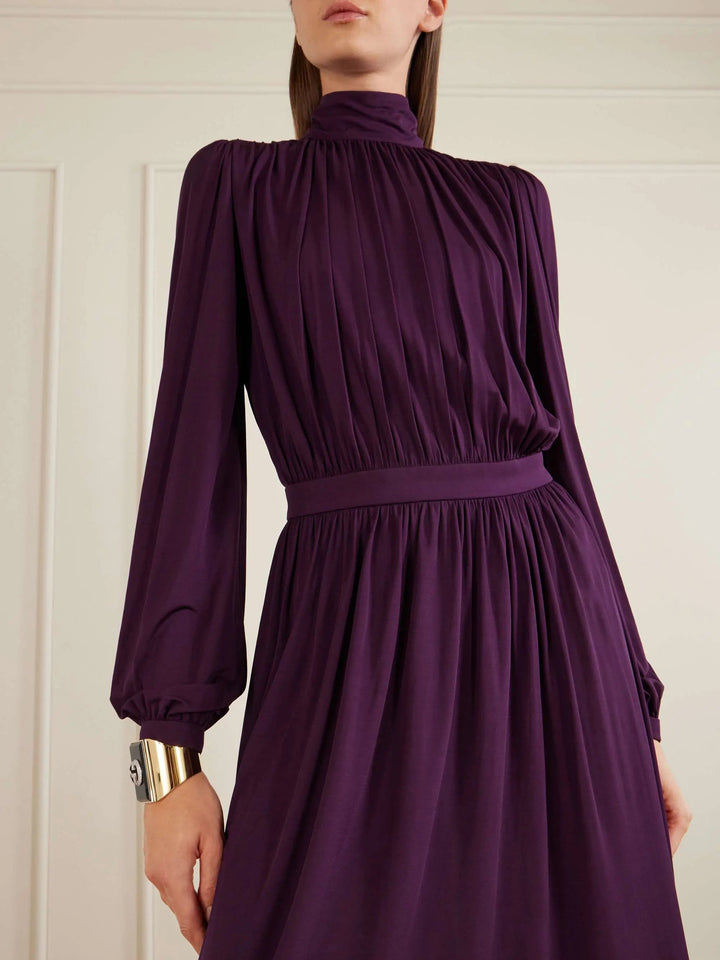 Long midi dress purple