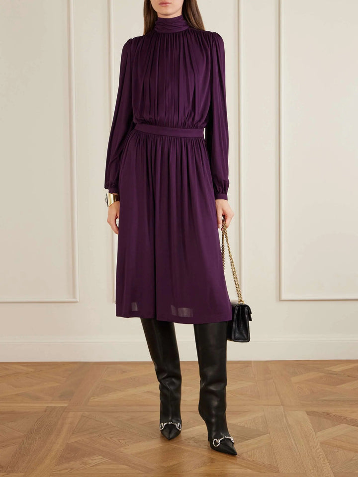 Long midi dress purple