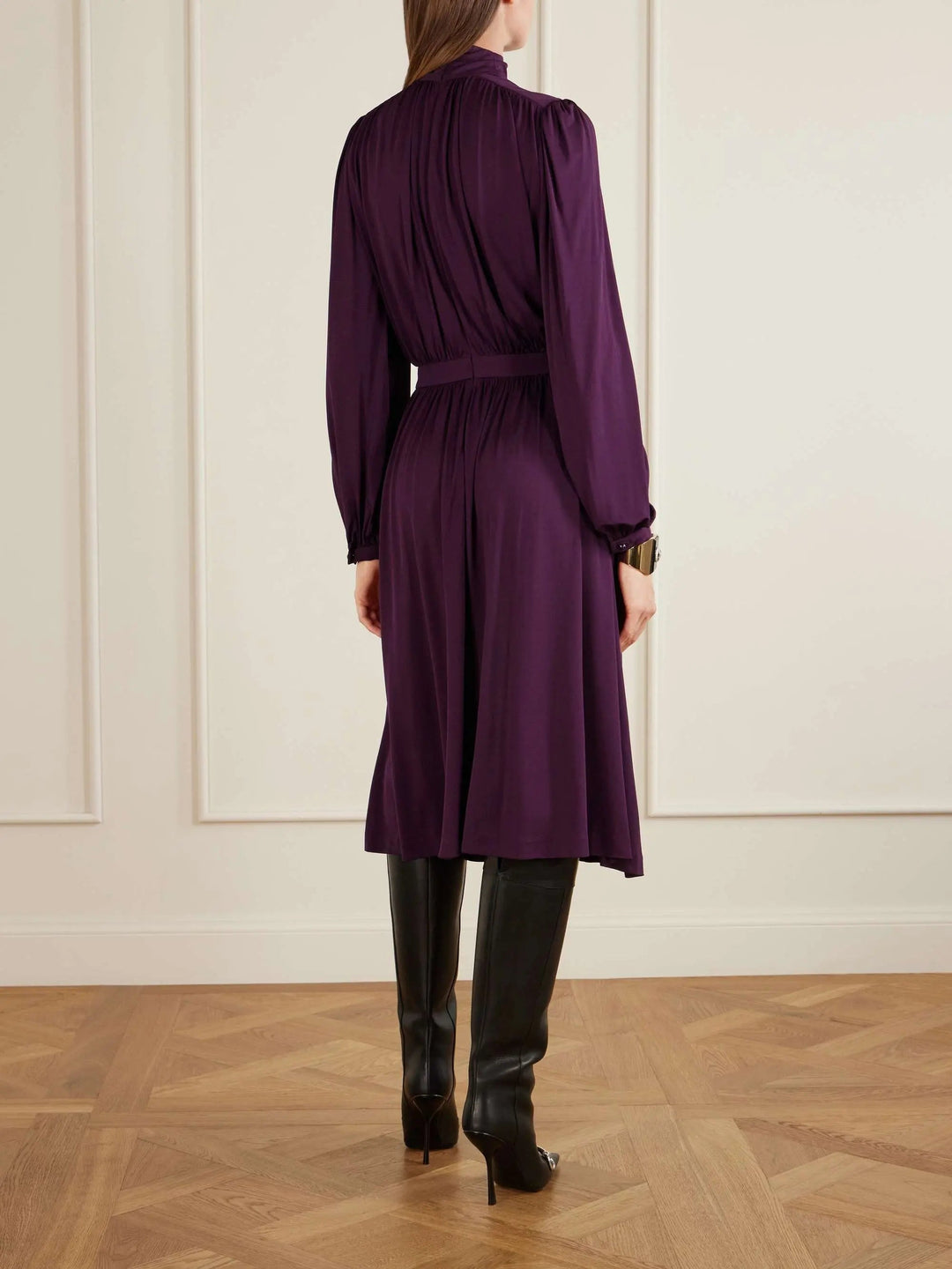 Long midi dress purple