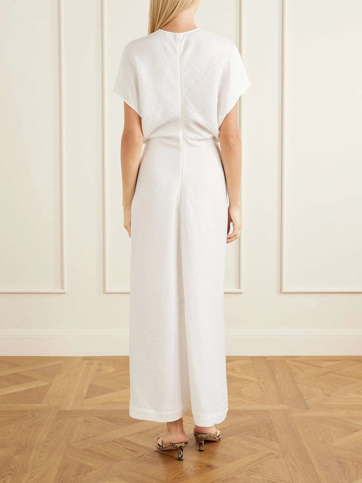 Woven maxi dress white