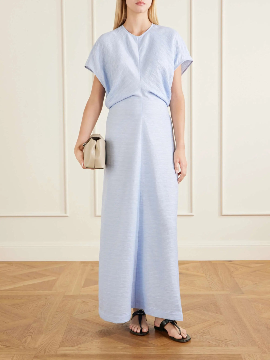 Woven maxi dress ocean blue
