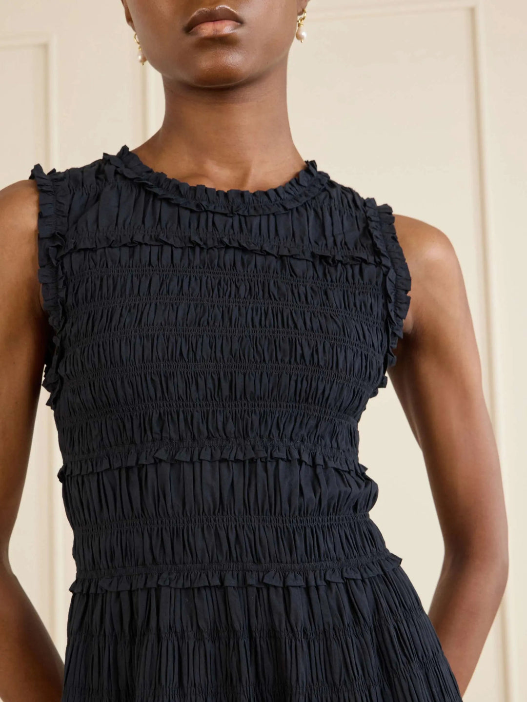 Cotton-poplin midi dress